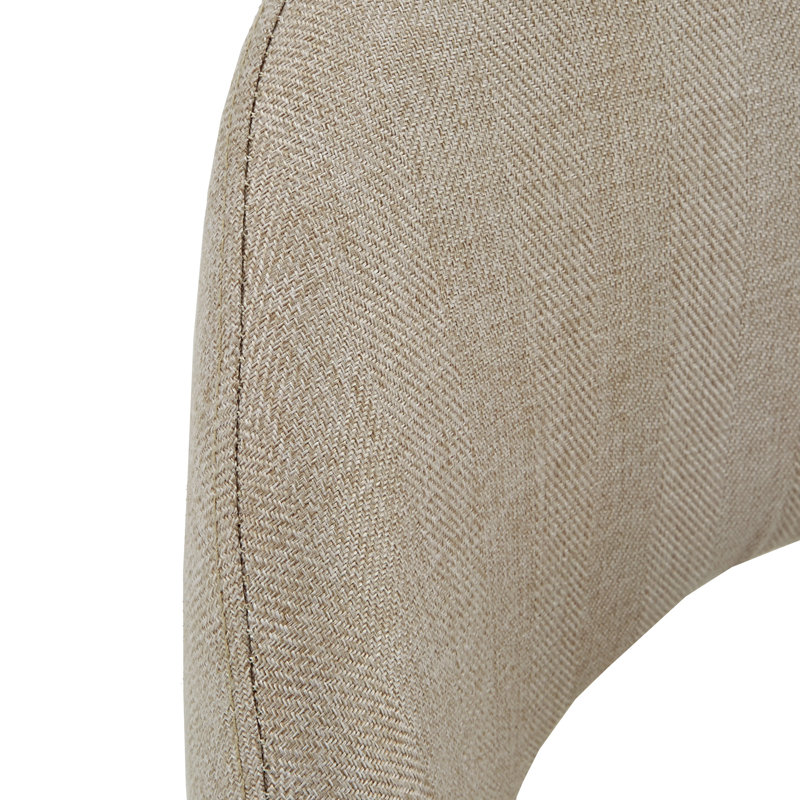 Aurthur 45" Round Dining Table And Upholstered Dining Chairs Set - Beige Fabric, Beige