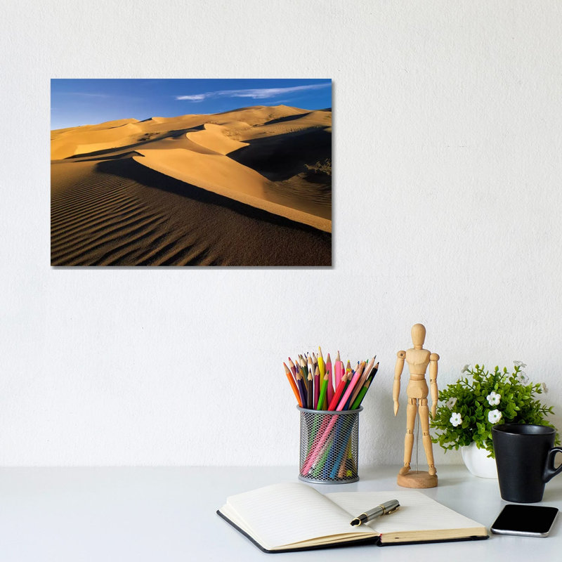 750' Sand Dunes, Tallest In North America, Great Sand Dunes National Monument by Tim Fitzharris - Wrapped Canvas Print