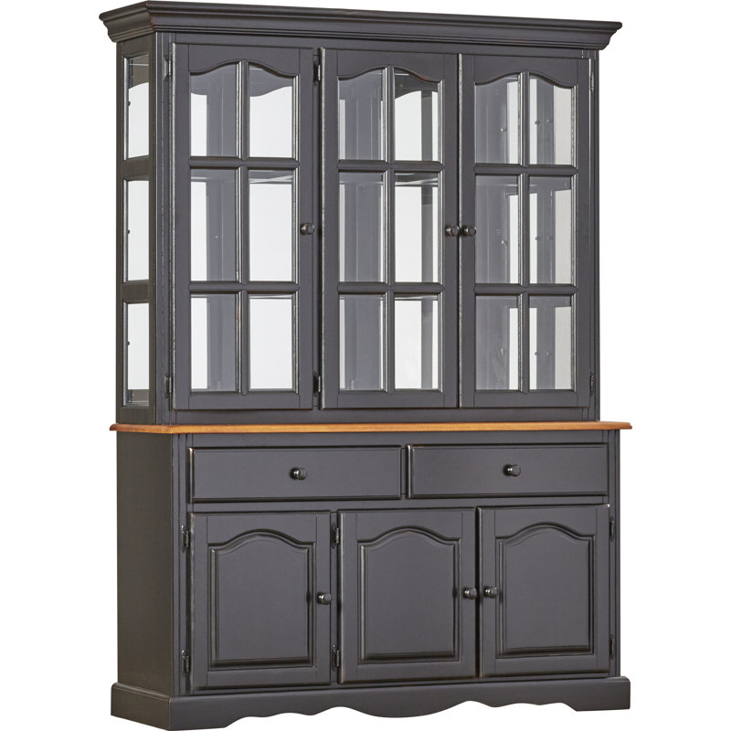 Vastah Dining Cabinet, Antique Black / Cherry