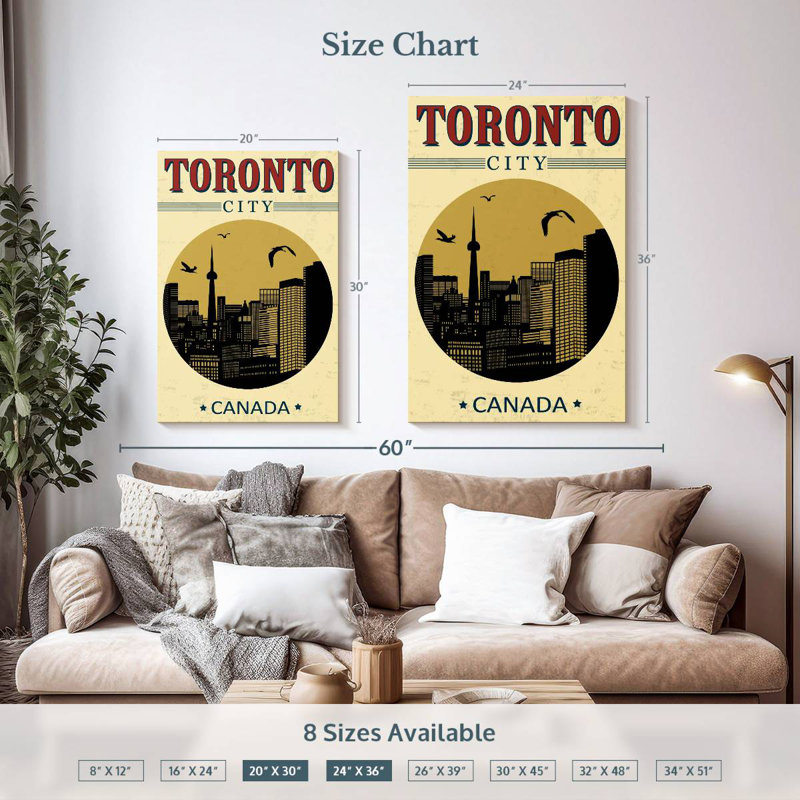 Affiche rétro Aime Toronto, H 36 po x l 24 po