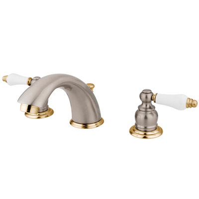 Widespread Bathroom Faucet with Drain Assembly