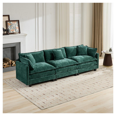 Canapé modulaire moderne à 3 places en chenille Cloud