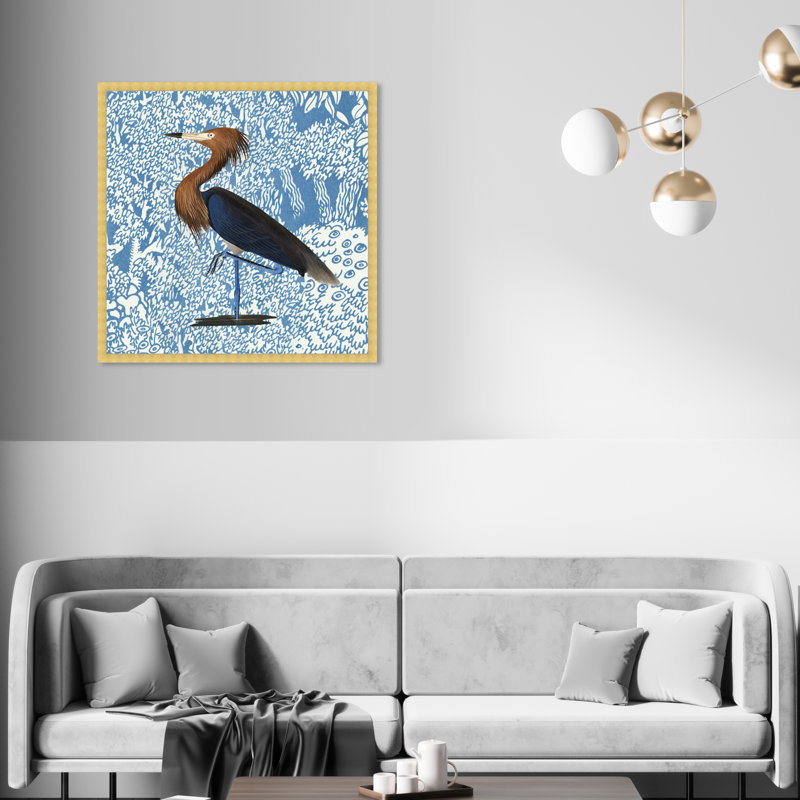 " Bird Pose " by Oliver Gal, Gold, 32" H x 32" W x 0.5" D