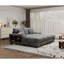 Canapé convertible combiné, tissu velours côtelé, canapé-lit moelleux moderne, fauteuil double salon surdimensionné combiné, gris foncé