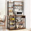 7-Tier Baker's Rack with Power Outlet – Microwave Stand with 2 Wire Drawers, Industrial Coffee Bar Station, Kitchen Storage Shelf for Spice & Pots-1150712121