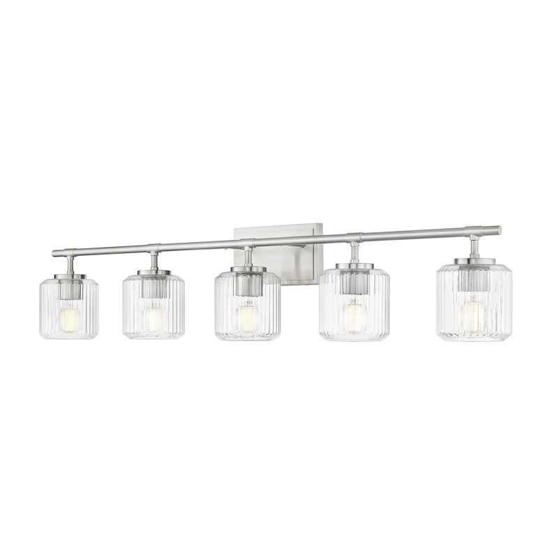 Ensemble de meuble-lavabo 5 lumières Braggs, Nickel brossé