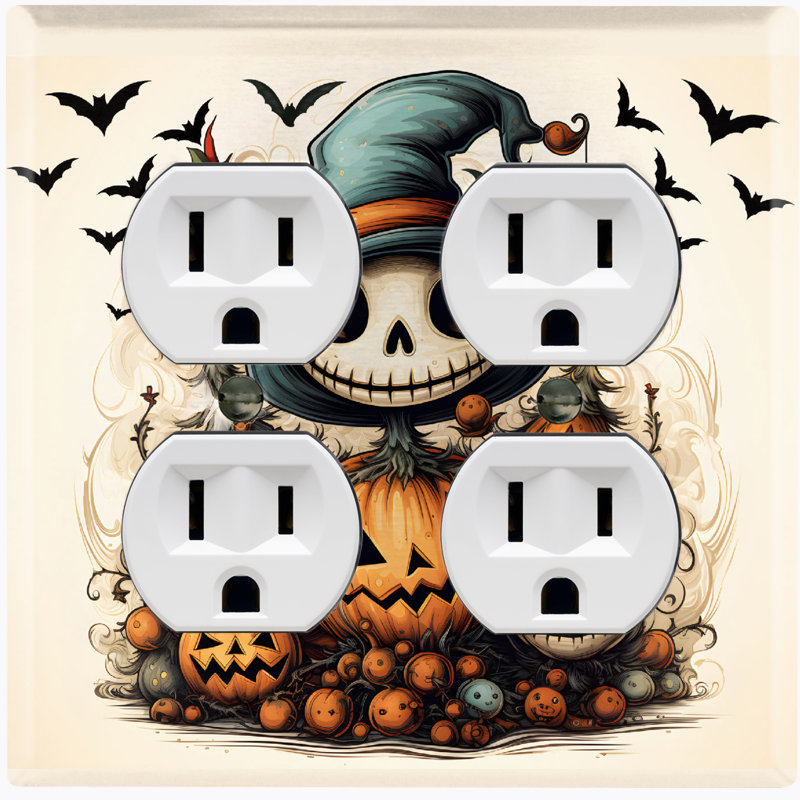 Halloween 2 - Gang Duplex Outlet Standard Wall Plate