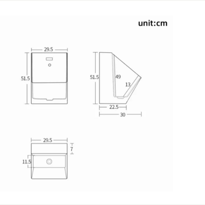 Bassin urinoir en acier inoxydable brossé avec capteur de mouvement