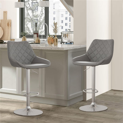 Brishen Swivel Upholstered Adjustable Height Counter Stool