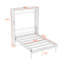 Lit escamotable double en bois avec bureau pliable-144922828