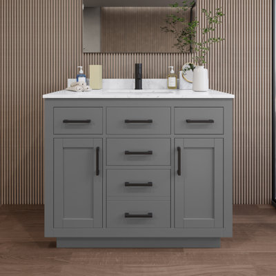 Meuble-lavabo sur pied simple avec plateau Beckett TK
