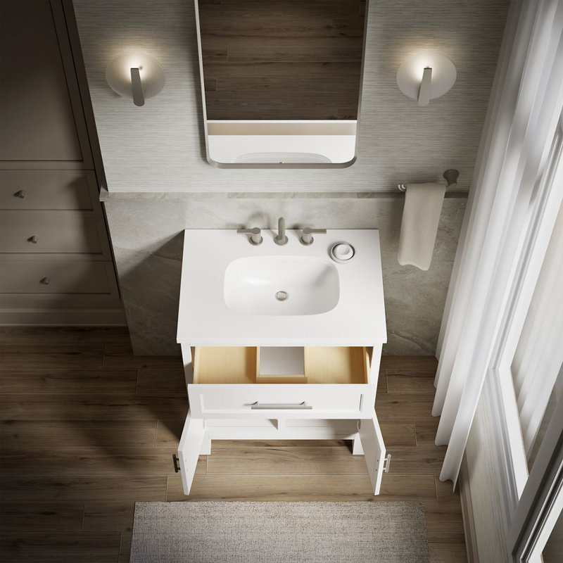 Quo 31" Single Bathroom Vanity Set, White