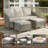 Arcola 3-Piece All-Weather Wicker Patio Enveloping Backrest Sofa With Ottomans