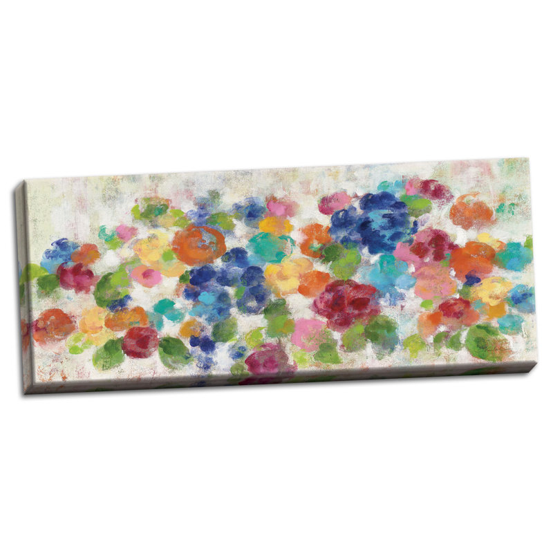 " Hydrangea Bouquet I " Acrylic Print, 12" H x 24" W x 0.75" D, Wrapped Canvas