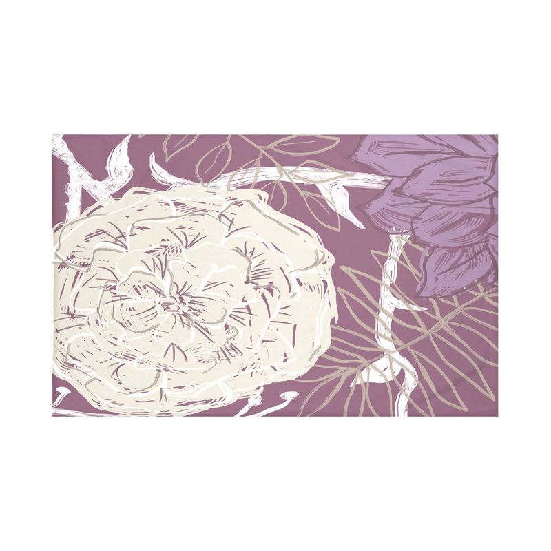 Throw Blanket, 50" L x 60" W, Plum (Purple/Taupe)