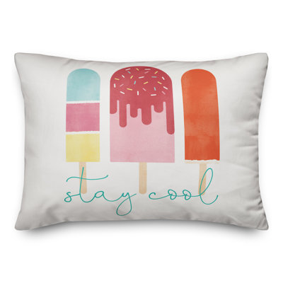 Stay Cool Popsicles Throw Pillow