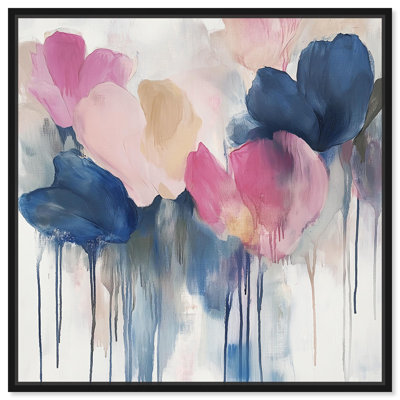 Art Remedy, toile abstraite colorée, pétales de larmes I