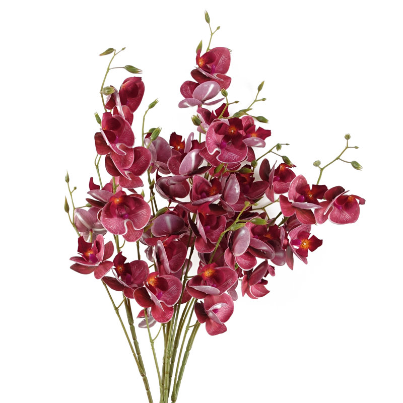 Plastic, Silk Artificial Arrangement, Dark Pink