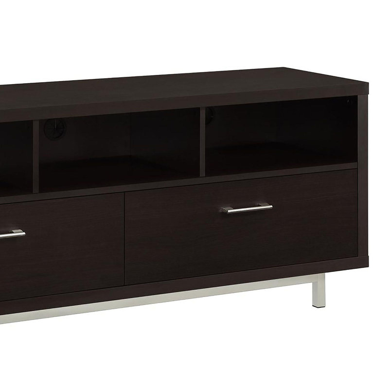 Meuble télé avec rangement 60 po Cappuccino, Brun