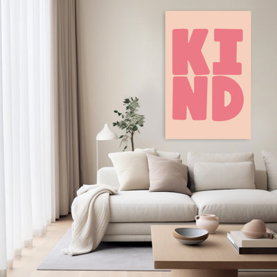 Kind2 1 Piece Wrapped Canvas Wall Art