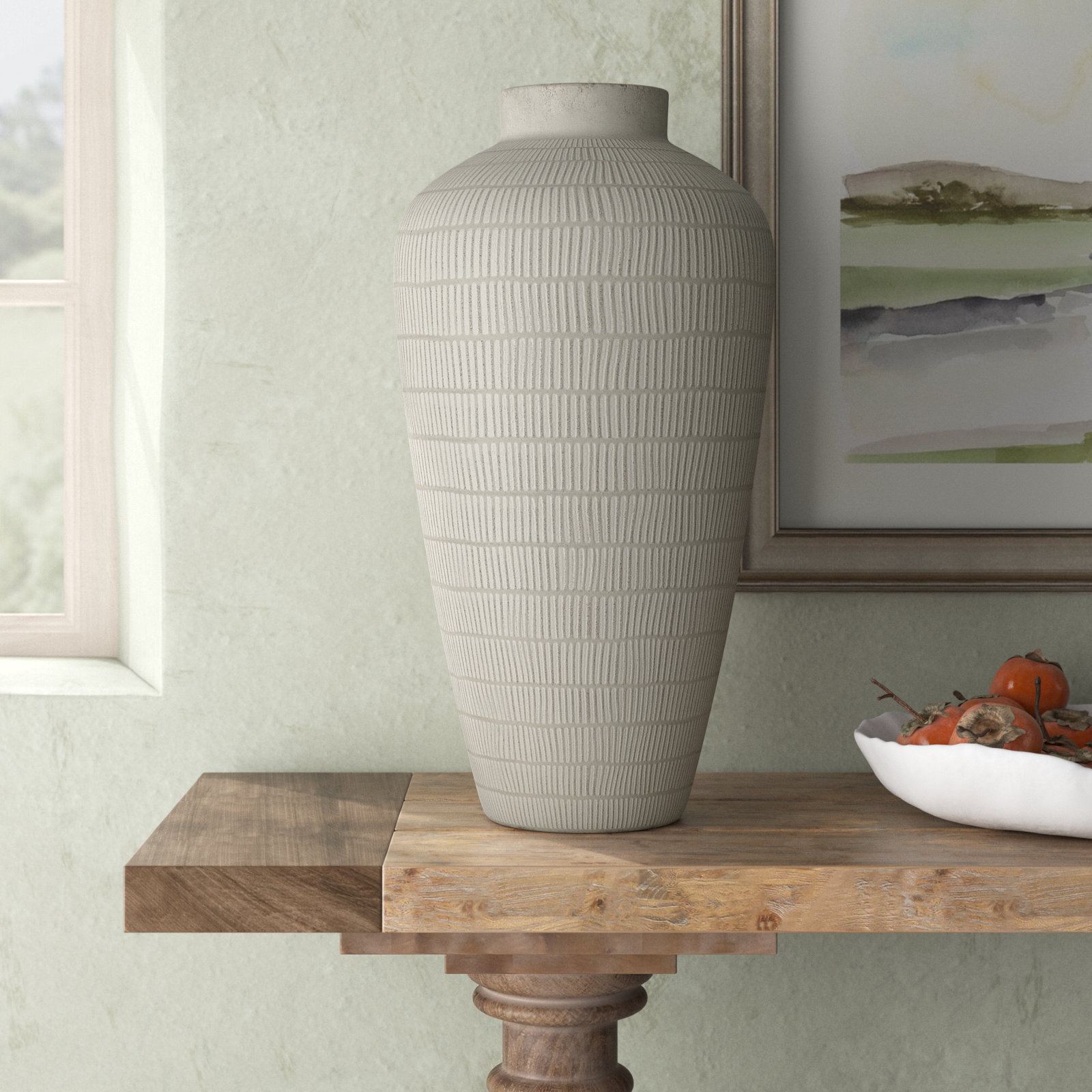 Kimona Ceramic Table Vase, 23.3" H x 12.15" W x 12.15" D