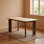 Rectangular solid wood dining table