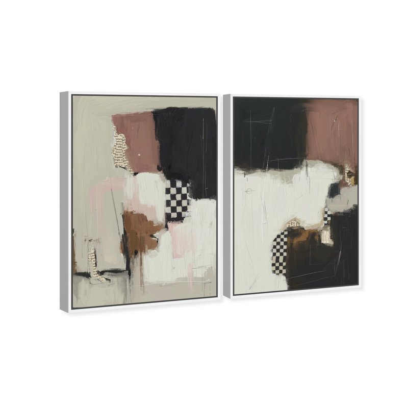 Longing Set Set by Oliver Gal, 17"H x 25"W, White Floater Frame