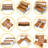 Acacia Wood Tiered Serving Tray, Decorative Cupcake And Dessert Stand For Parties, Charcuterie, And Home