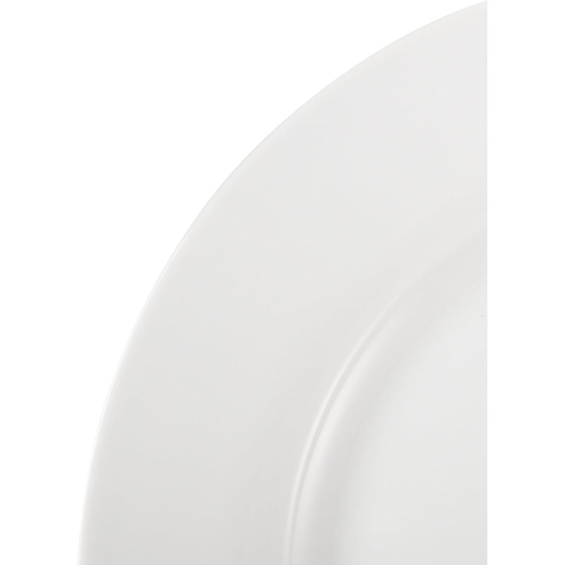 Ensemble de 6 assiettes blanches, 10,5 pouces