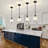 Bette 1-Light Modern Crystal Single Pendant Light With Adjustable Height-2031395024