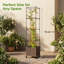 Lit de jardin surélevé avec treillis, cage de plante mobile avec système d'auto-arrosage et roues verrouillables pour tomates, pois, roses-129945569