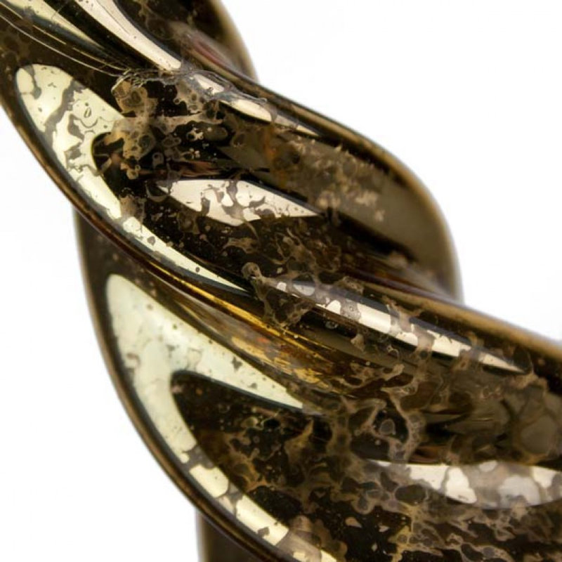 21cm Glass Finial Ornament, Gold