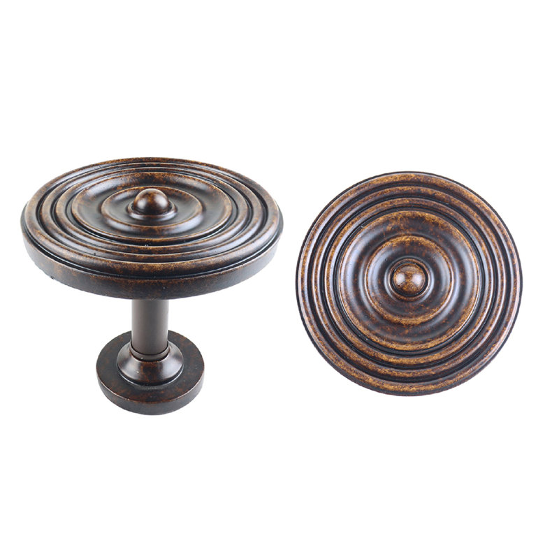 Retenue de rideau médaillon Ailey Swirl, Acajou