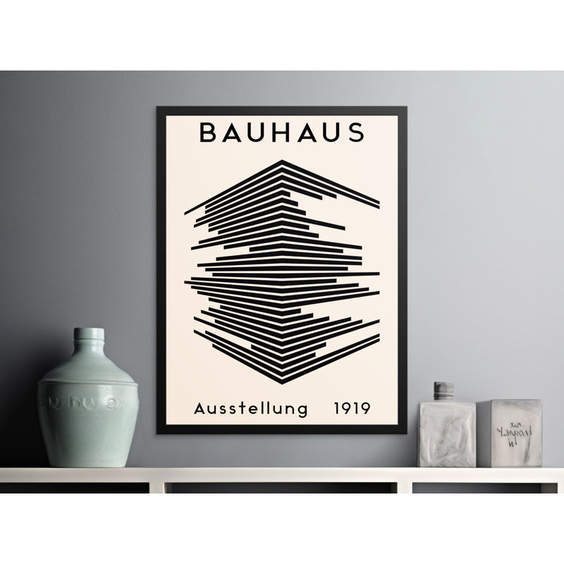 Bauhaus Wall Art, Ausstellung 1919, Geometric Poster, Modern Home Decor, Abstract Print, Minimalist Art, White/Black