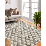Breton Leather Geometric Indoor Rug