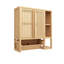 Armoire de rangement murale en bambou durable, parfaite pour l'organisation de la salle de bain et de la chambre à coucher, peu encombrante et élégante.