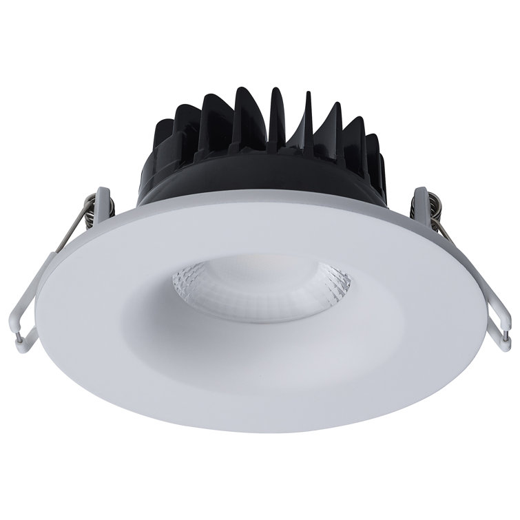 10 Watt LED Direct Wire Downlight Remote Driver CCT Selectable Dimmable Round Black Finish