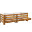 Tatig 225 cm W Acacia Solid Wood Patio Sofa with Cushions