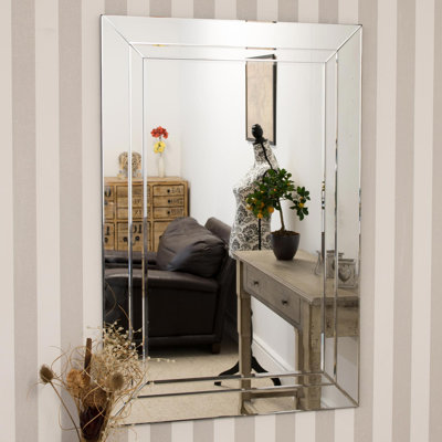 Nowell Wood Flat Wall Mirror