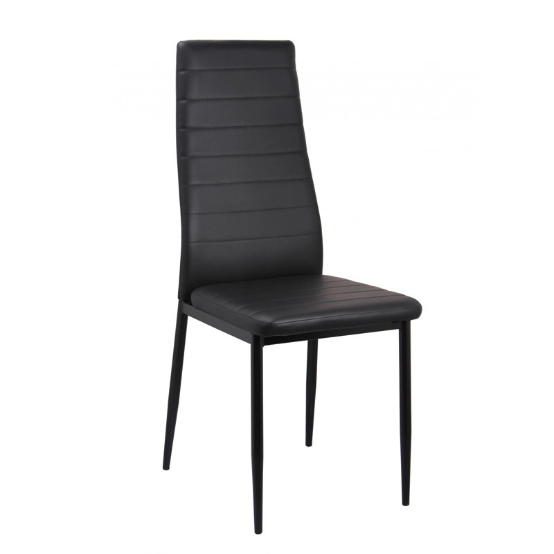 Ginnifer Upholstered Dining Chair, Black, Black