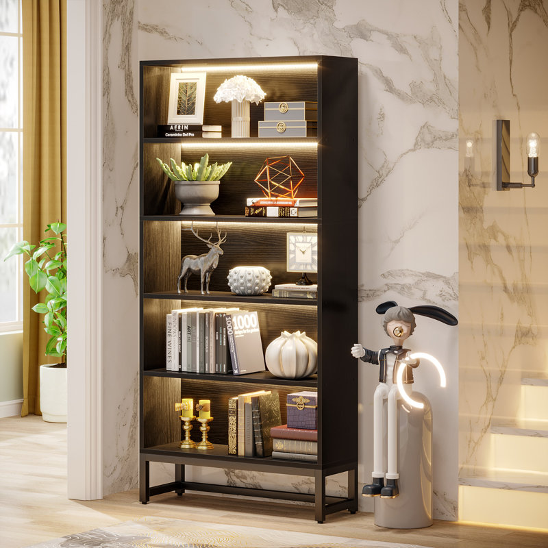 180cm H x 80cm W Standard Bookcase, Black