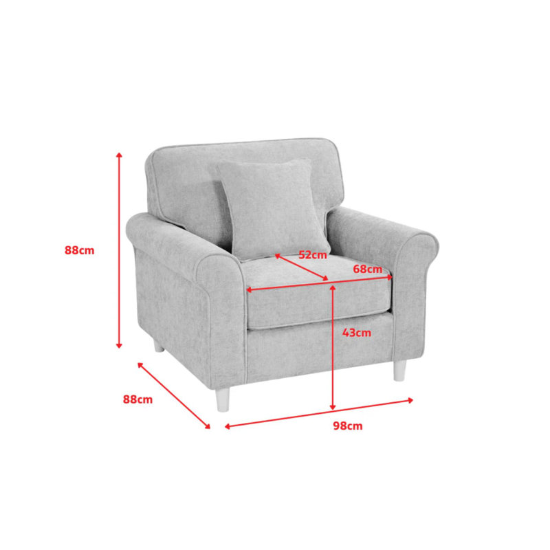Alexxes Upholstered Armchair, Beige