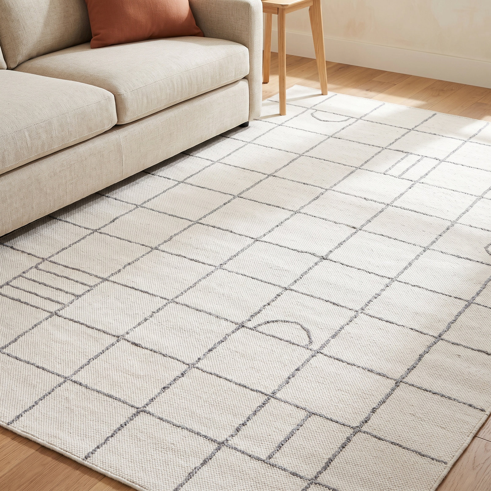 Loeb Flatweave Checkered Rug, Rectangle 8' x 10'