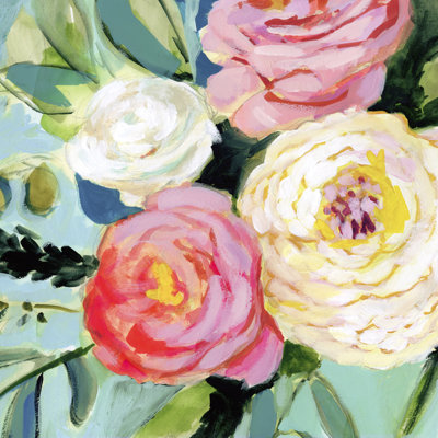 " Brushy Floral II " by Victoria Borges Painting Print