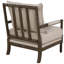 Fauteuil d'appoint à dossier amovible beige et naturel