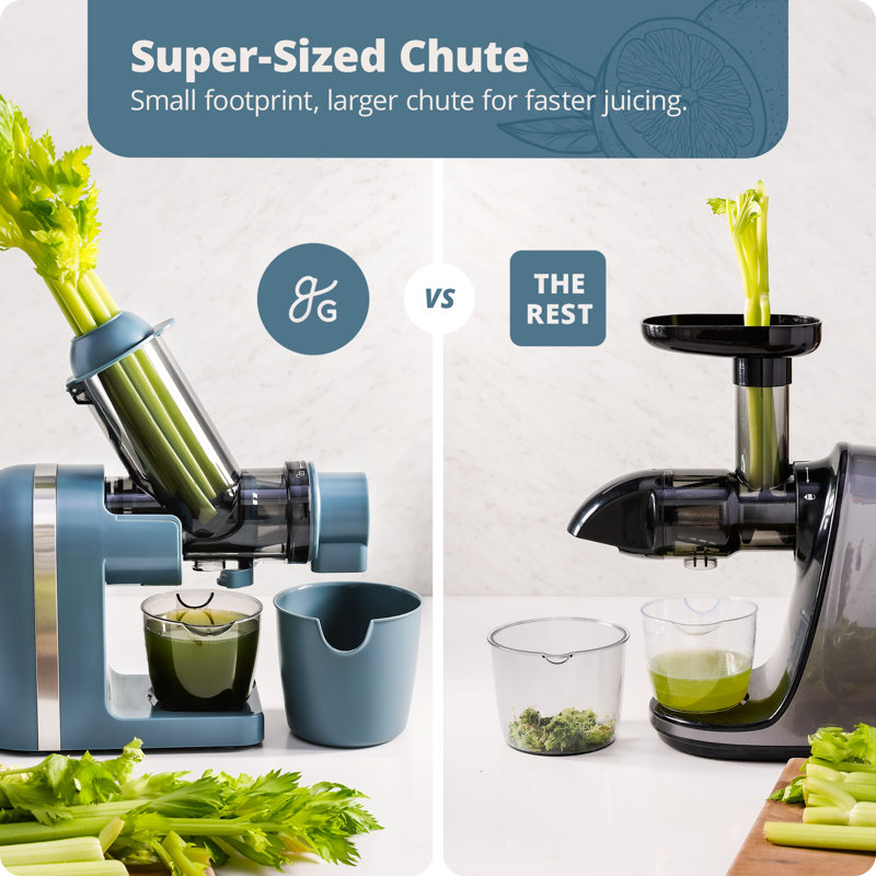 Greater Goods Cold Press Juicer, Powerful Slow Masticating Juice Extractor With Quiet Motor For Fruits And Vegetables, High Juice Yield, Easy To Clean