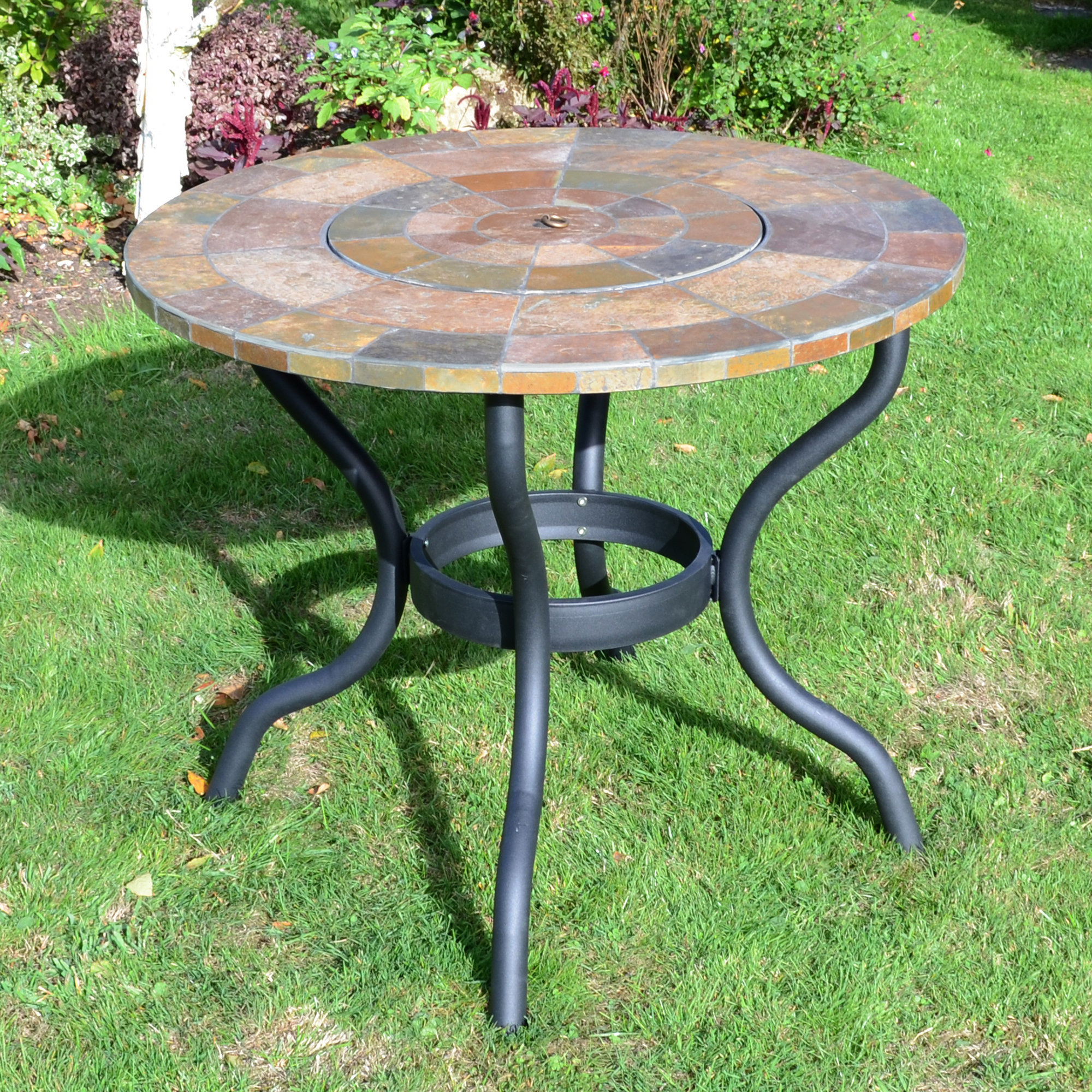 Rosalind Wheeler Bayfield Garden Stone Mosaic Fire Pit Table | Wayfair