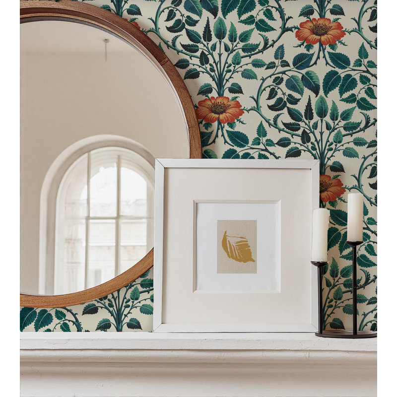 Garden Vine - Emerald Green Botanical Wallpaper