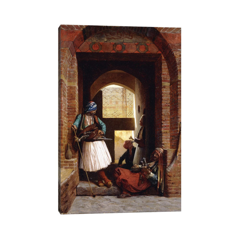 Arnaut Bodyguards In Cairo, 1861 by Jean Leon Gerome - Wrapped Canvas Painting, 20.32 cm H x 30.48 cm W
