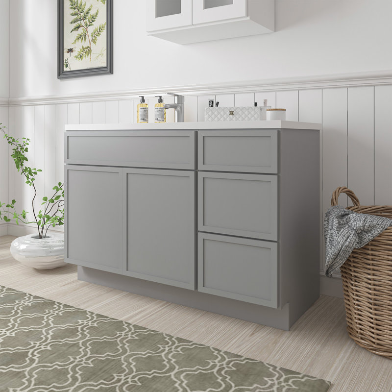 51'' Single Bathroom Vanity Base Only, Gray
